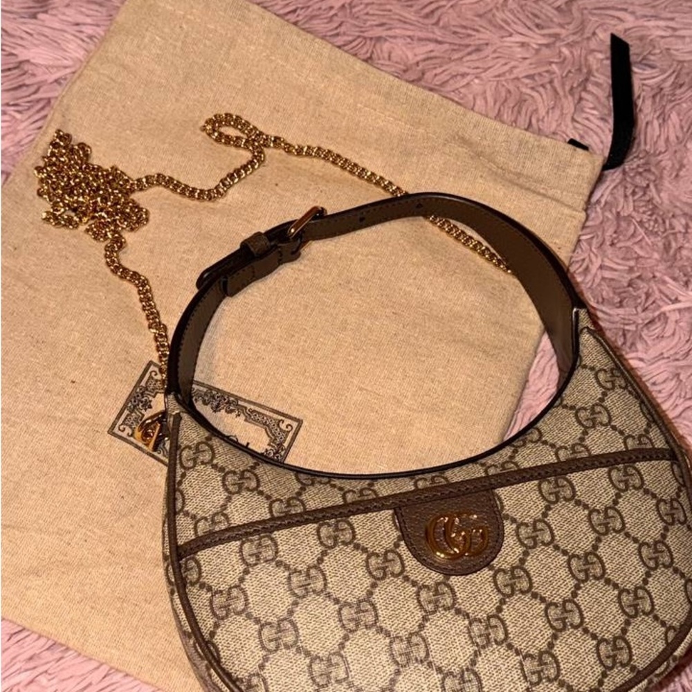 Gucci Classic Brown and Cream Shoulder Bag - Picture 3 of 10